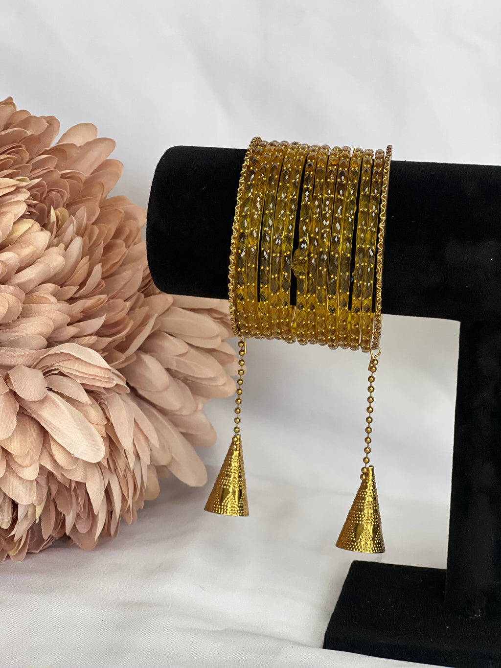 Gold Glass Bangles