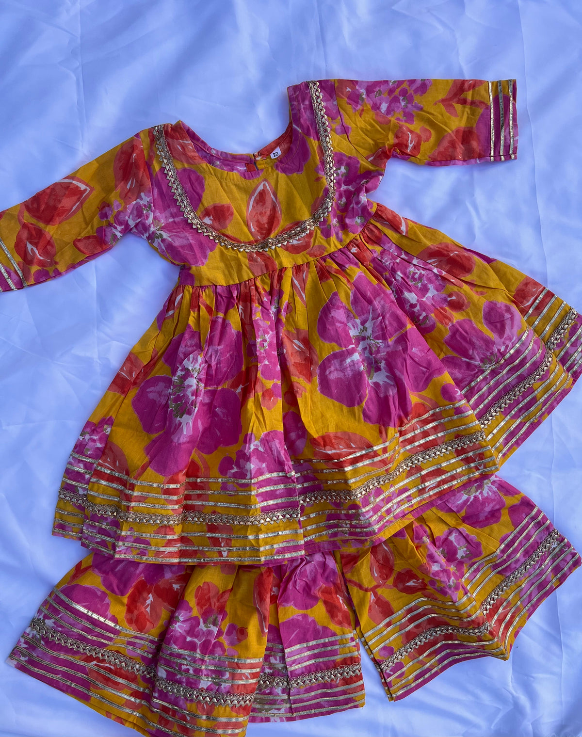 Kids Festive Kuthi — Orange Tie-Dye