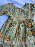 Kids Kurta Set - Sage Green Floral Block Print - Sold Out