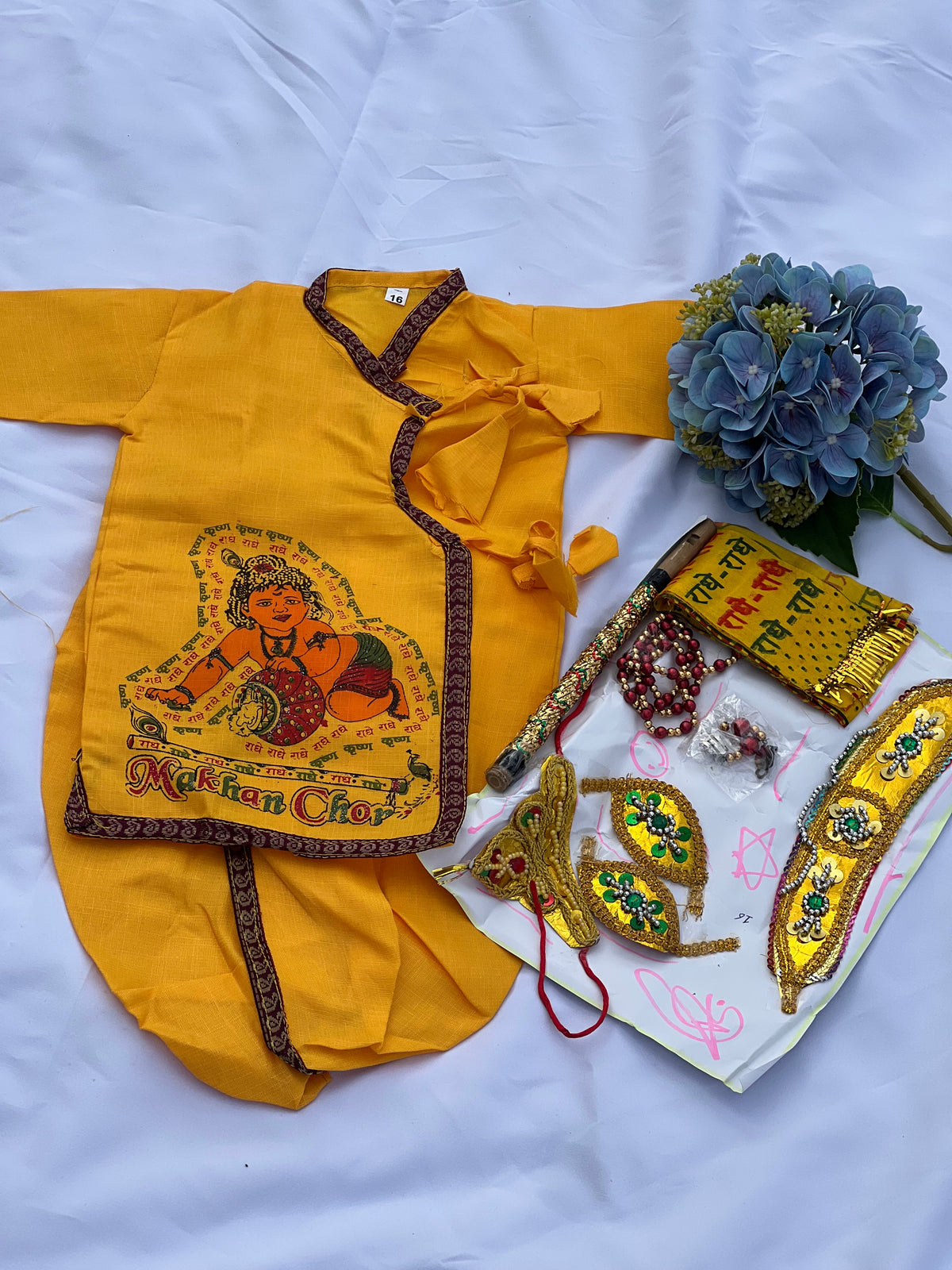 Baby Krishna Janmashtami Costume Set – Makhan Chor